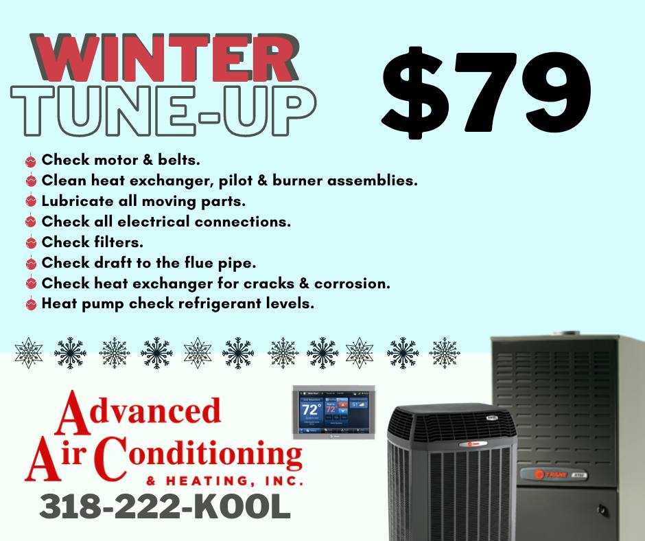 cold weather service for furnace before cold weather in shreveport bossier benton